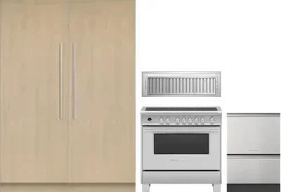 5 Piece Package Includes Refrigerator, Freezer, Range, Hood And Dishwasher